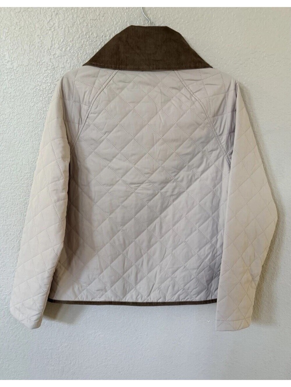 New Barbour Gosford Quilted Jacket In Ivory Size 6 $398 - Picture 8 of 13